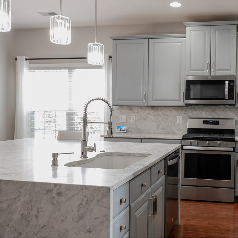 Not sure I like the backsplash all the way up like this one