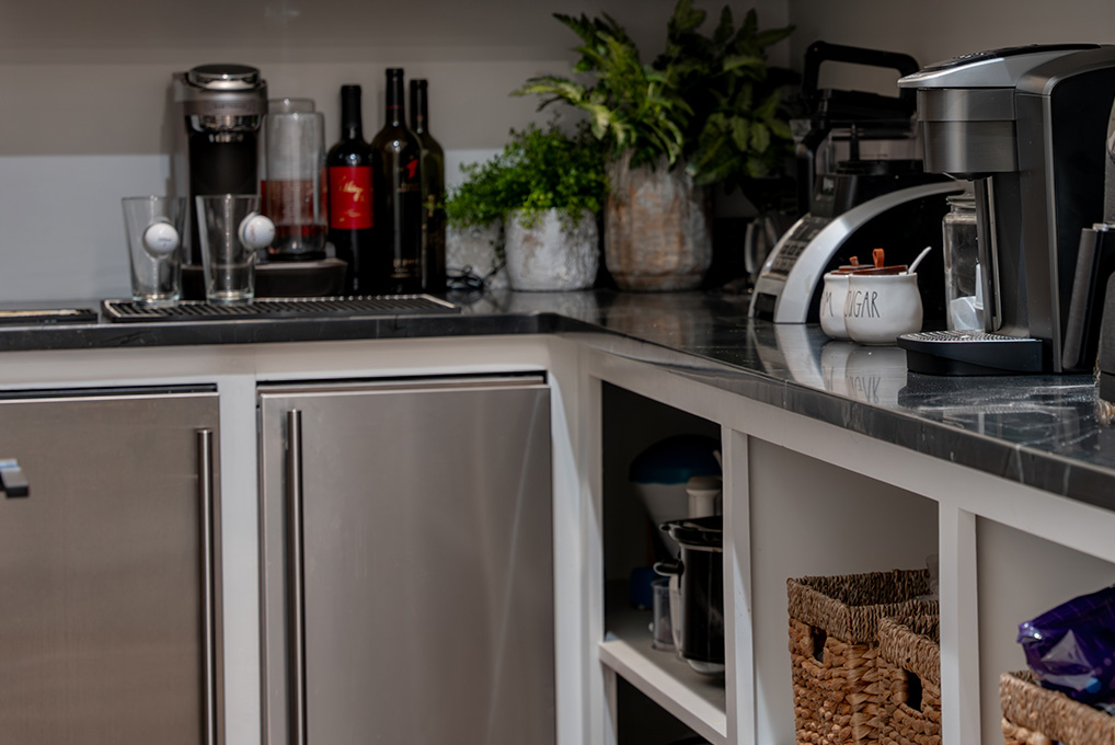 quartz countertops in pantry